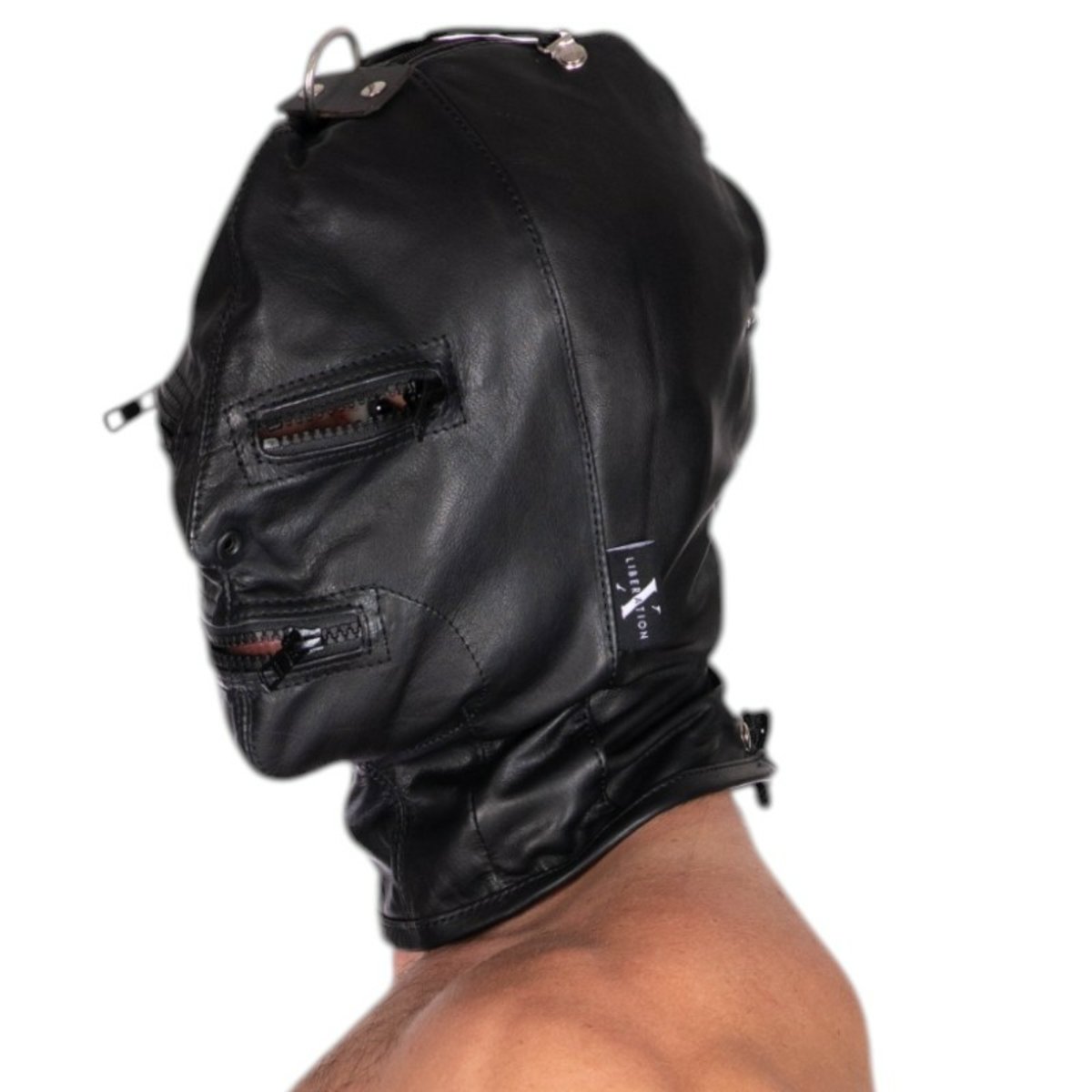 Leather Zipper Hood