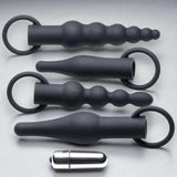 Butt Plug Set-Premium Ringed Rimmer Vibrating Butt Plug Training Kit