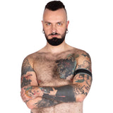 Leather Bicep Strap-Black/Grey