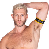 Leather Bicep Strap-Black/Yellow