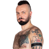 Leather Bicep Strap-Black/Grey