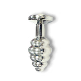 Butt Plug -A- Stainless Steel Threaded Anal Butt Plug Small CLEAR