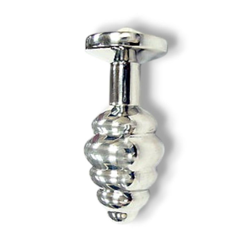 Butt Plug -A- Stainless Steel Threaded Anal Butt Plug Small BLUE