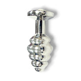 Butt Plug -A- Stainless Steel Threaded Anal Butt Plug Small BLUE