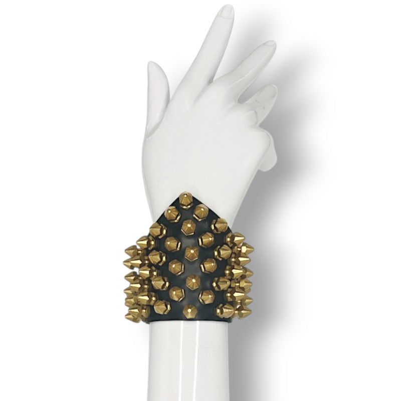 Bangle - Gold Spike Rubber
