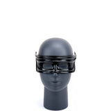 * Wrap Effect Black Leather Mask