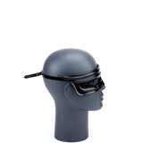 * Wrap Effect Black Leather Mask