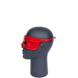 *Wrap Effect Red Leather Mask