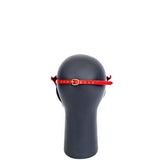 *Wrap Effect Red Leather Mask