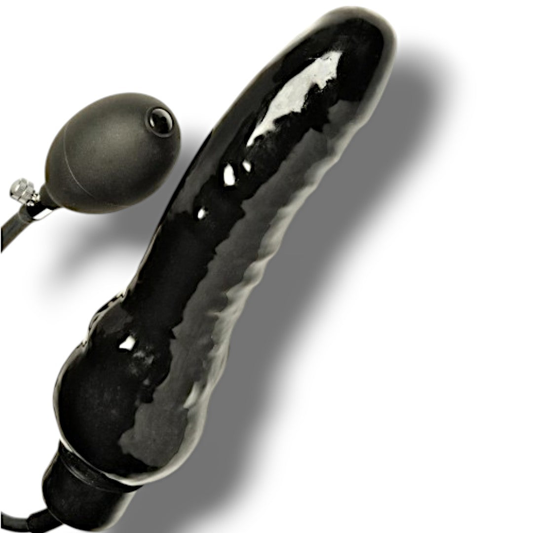 Dildo-Xlarge Inflatable Black Dildo Solid