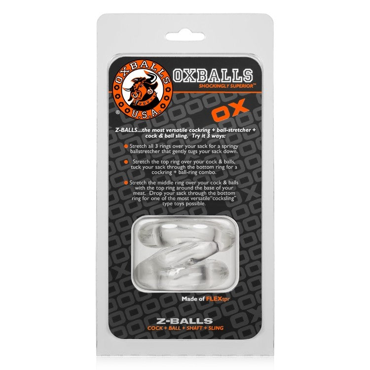 Z-Balls Ball-Stretcher/Cock-Ring Clear