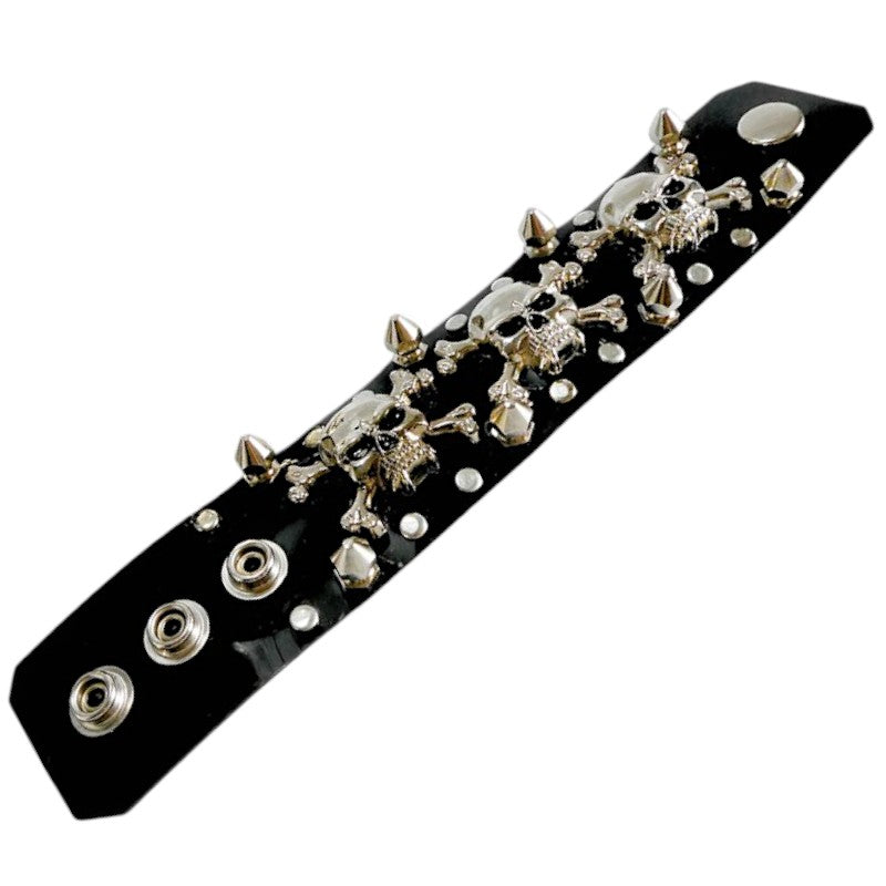 Bangle - Chunky Skull Cuff  PVC