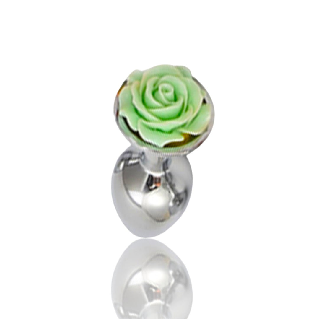 Flirt Rose Metal Plug Green