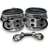Metallic Leather Wide Wrist Cuff Padded & Leather Lined M2O
