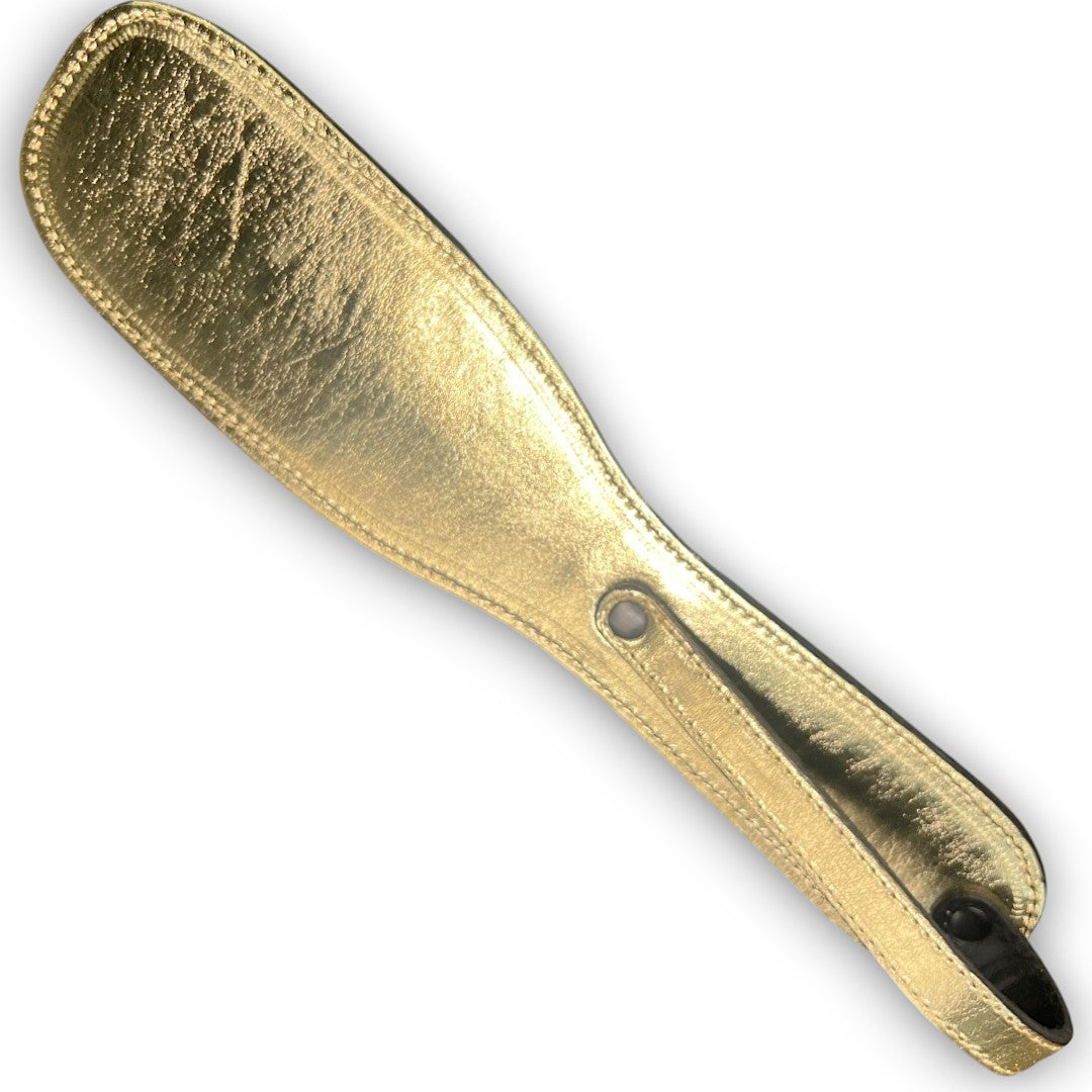 Metallic Leather Slipper Paddle With Heart M2O