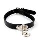 17mm Collar  with Padlock- Suede Lined 