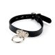 17mm Collar with Ring  Suede Lined BLK/BLK