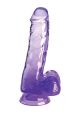 King Cock Clear 6 Inches with Balls Purple 