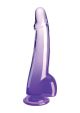 King Cock Clear 10 inches With Balls Purple