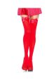 Nylon Thigh Highs With Bow One Size Red