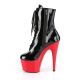 ADORE-1020 Two-Tone Lace-Up Ankle Boot Black/Red