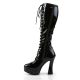 ELECTRA-2023 Lace-up Knee-High Boot with Stack Heel