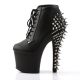 FEARLESS-700-28 Platform Lace Up Ankle Boot Featuring Spikes and Studs