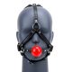 Ball Gag Head Harness With Red Ball