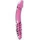 Dildo - Icicles Hand Blown Double Ended Pink Glass Dildo