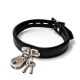 20mm Collar w/ Padlock Padded & Leather Lined BLK/BLK