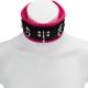 65mm Collar with 3X D-Ring Padded & Pink Leather Lined 