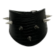 Curved Collar with Spikes in Black Croc One Size