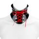 Posture - Lace-Up Collar PVC Red Ribbon