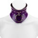 Posture - Leather Love Trap Collar Purple Round
