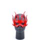* Red Flame Goddess Leather Mask 