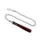 Chain Slave Lead with Padded & Red Leather Lined Handle