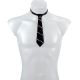 Short Rubber Tie With Stripe Spikes 