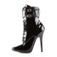 DOMINA-1023 Ankle Boot with Interchangeable Ankle Straps Black