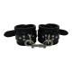 Wrist cuffs in Black Patent Leather Lockable One Size