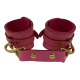 Wrist Cuffs Shaped in Pink w/ Suede Lining One Size