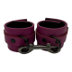 Wrist cuff in Dark Pink Leather and Black Hardware One Size