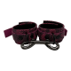 Wrist cuffs in Pink Snake with Black Hardware One Size