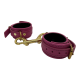 Wrist cuffs in Pink and Black w/ Gold Hardware One Size
