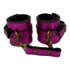 Wrist Cuffs in Metallic Pink with Gold Hardware One size