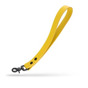 Leather Leash Short Yellow 