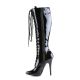 DOMINA-2020 Classic Knee High Lace-Up Black